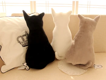 1 Vnt Mielas 45cm Super Mielas Minkštas Pliušinis Atgal Shadow Cat Sėdynės Sofos, Pagalvės, Pagalvėlės, Minkšti Pliušiniai Žaislai Pagalvę Gimtadienio Dovana Mergaitėms