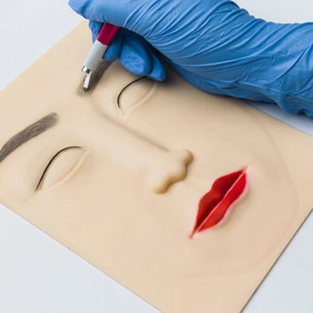 10vnt Silikono Nuolatinis Antakių akių kontūro, Lūpų Pradedantiesiems Nustatyti Praktikos Odos 3D Modeliavimas Žmogaus Odos Netikrą Tatuiruotę Praktikos Ranka