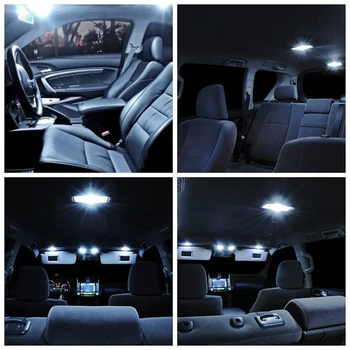 12pcs Baltos LED Lemputės Interjero Paketą Rinkinys 2013 m. M. M. Nissan Altima Sedanas Žemėlapis Dome Licencijos numerio ženklo Žibintas Nissan-B-03