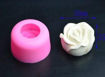 3D Rožių Gėlių Minkštas Pyragas Silikono Formos Šokolado Rankų darbo Muilo Forma