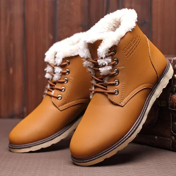 Batai šilti vyrų sniego batai žiemą Nėriniai-up vyrų batai 2019 naują atvykimo mados pulko prabangus žieminiai batai vyrams 2019