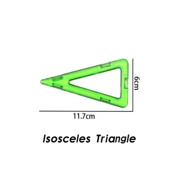 Magnetiniai Blokai Lygiašonis Trikampis Grafika Vaikų Žaislas Apšviesti Plytų Magnetinio Dizaineris 