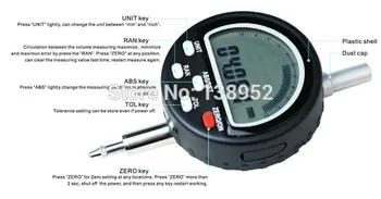 0.001 mm 0-12.7 mm, 5 raktai, ABS Toleruoti Elektroninių Mikronų Skaitmeninis Indikatorius skaitmeninis matuoklį mikronų skaitmeninis indikatorius