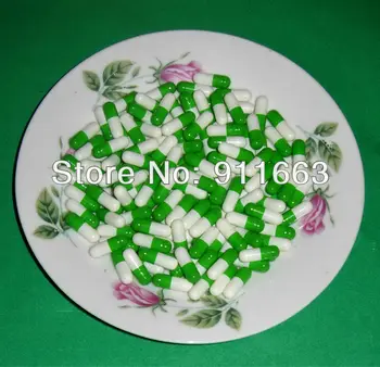1# 1,000 vnt, žolė žalia-balta spalvos tuščios kapsulės,želatina, tuščiaviduriai kapsulės( sujungtos arba skirstomi kapsulės yra)