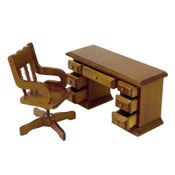 1:12 Masto Mini Stalas Pasukama Kėdė Modelis Miniatiūriniai Lėlių Priedai Kambarį Doll House Baldai Žaislas