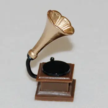 1:12 Miniatiūriniai Lėlių Priedai Retro Vintage Fonografo Šeimos Baldai 