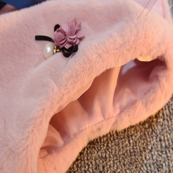 1-7 metų amžiaus mergina drabužius rudenį, žiemą šilta striukė, liemenė mados šifono audinių Kailių atsitiktinis skara kailis kokybės vaikiški drabužiai