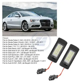 1 Pora Auto LED Licenciją Plokštelės Šviesos Lempos Pakeitimas Tinka Audi A1 A4 A5 A6 A7 4G0943021 8T0943021 Automobilių Reikmenys