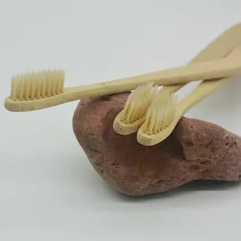 1 vnt Gamtos, Gryno Bambuko dantų šepetėlį lentelė Minkštas Plaukų Dantų Šepetėliu Ekologinio Draugiškas Šepetėliai Burnos Valymo Priežiūros Priemonės