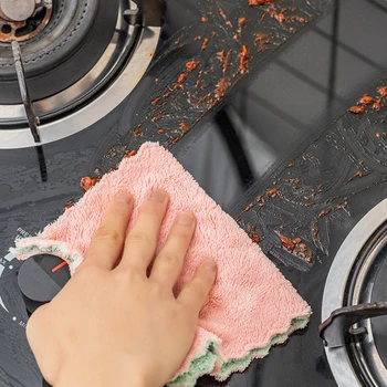 10 vnt Absorbentas indų plovimo skudurėliu sutirštės nuvalykite staltiesė rankšluostį virtuvė ne alyvuotas ir nepūkuotu valymo šluoste nuvalykite rankšluosčiu