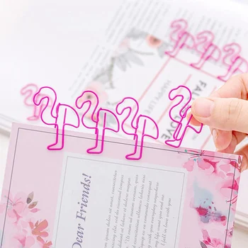 10 vnt./set Kūrybos Pink Flamingo Žymą Mielas Animacinių filmų Gyvūnų Knygos Įrašus, 