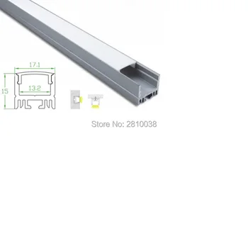 10 X 2M Rinkiniai/Daug Paviršinio montavimo led profilis šviesos ir U tipo aliuminio led kanalo logotipų sienų lubų šviesos