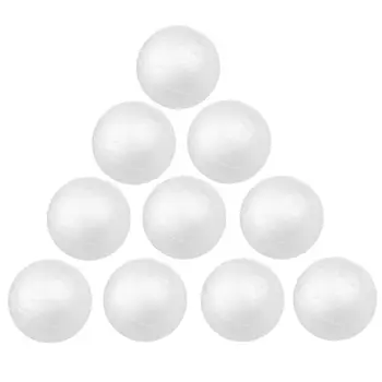 10 x Baltos Kalėdų Modeliavimo Amatų Polistireninio Putplasčio Ball Sferoje 10cm
