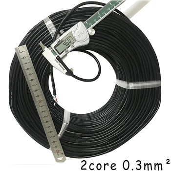 100M 2core silikono izoliacija kabelio šalčiui atsparios vielos Multi-core minkšta silikoninė viela 20AWG Lankstus Suvyta Vario Kabelių DHL