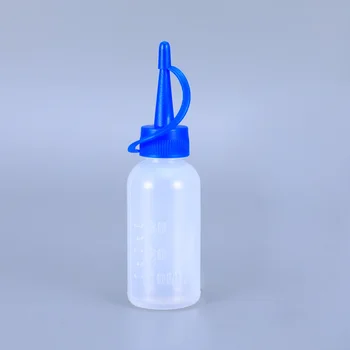 100VNT apie 30ML Plastiko Suspauskite Aplikatorių Matavimo Buteliai Tušti Masto konteinerio skysčio šukuosenų Klijų buteliuko