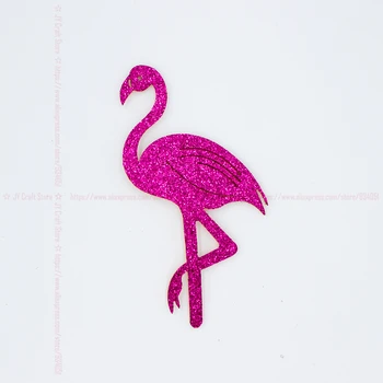 100VNT Blizgučiai Flamingo Išpjovos 45x90mm Sparkle Audinio Flamingo Paukščių Aplikacijos Lopai Šalies Rekvizitai, Vaiko Gimtadienio Dekoravimas