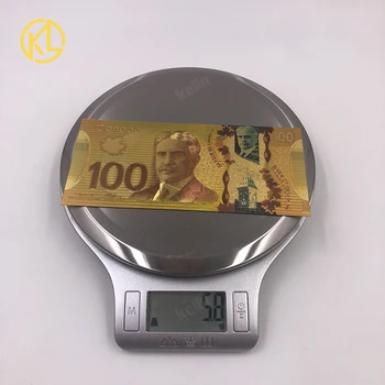 100vnt/daug Valiuta Banque Du Kanados Suvenyrų Banknotų 100 Kanados Doleris Aukso Folija Banknotų Sąskaitą už Suvenyrų Kolekcija