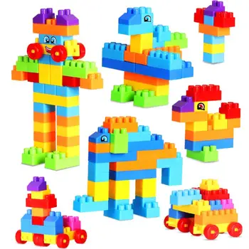 100vnt Vaikai Modelis Pastatas, Mūrinis, Žaislų Rinkiniai Kūdikių Smegenų Kibinimas Rungtynės Blokai Vaikai Anksti Švietimo Intelektinės Žaislas Kalėdų Dovana