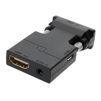 1080P VGA Įvestis HDMI Išvesties Adapteris Skaitmeninio į Analoginį o Video Konverteris, Laidas PC Nešiojamas TV Box Projektorius