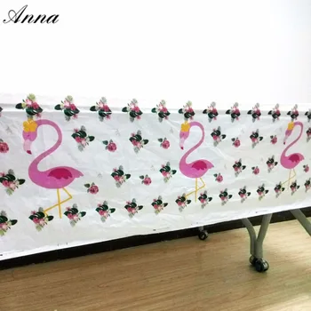 108x180cm Flamingo Gimtadienio Dekoracijas Staltiesė Gimtadienio Apdailos staltiesė