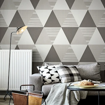 10m atsparus vandeniui modernus minimalistinio Šiaurės stiliaus geometrinis modelis PVC tapetai miegamajame, gyvenamasis kambarys biuro virtuvės sienos