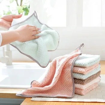 10pc kabinti koralų aksomo patiekalas rankšluosčiai, virtuvėje padidinti storesnis namų plovimas pagalvėlės super absorbentas valymo servetėlės