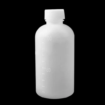 10vnt 100ml Permatomas Lab Namų Plastikinių Butelių su Skale Medikamento Mėginiai