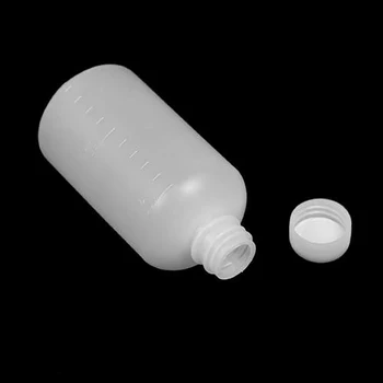 10vnt 100ml Permatomas Lab Namų Plastikinių Butelių su Skale Medikamento Mėginiai