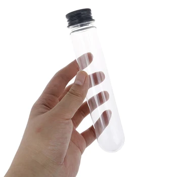 10vnt 80ML PET Tuščias Daugkartiniai Mėgintuvėlį Butelis Su Aliuminio Dangteliais Kosmetikos Vonios Druskos Buteliuką daugkartiniai Butelis