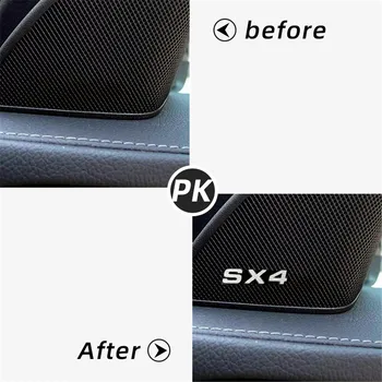 10vnt automobilių garso papuošti 3D Aliuminio Ženklelis Emblema Įklija, Suzuki SX4 S-cross Reikmenys, Automobilių Stilius