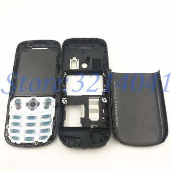 10vnt/Daug Geros kokybės, Naujas, Pilnas Telefono Korpuso Dangtis Atveju+anglų Klaviatūra Nokia 6303c 6303+Logo