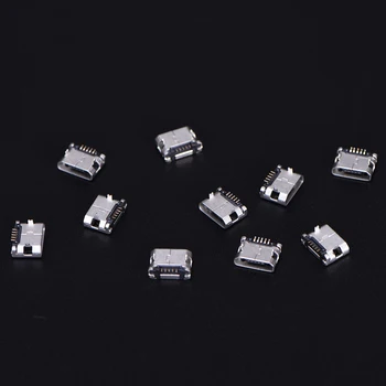 10vnt Micro USB Jungtis Micro USB 5pin B Type Female Jungtys Mobiliųjų Telefonų 5 pin Krovimo Lizdai