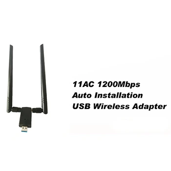 11AC 1200Mbps USB WiFi Adapteris, USB3.0 Belaidžio Tinklo Kortelė, Dual-Band 2.4 Ghz / 5 ghz Dongle Belaidžio Tinklo Adapteris