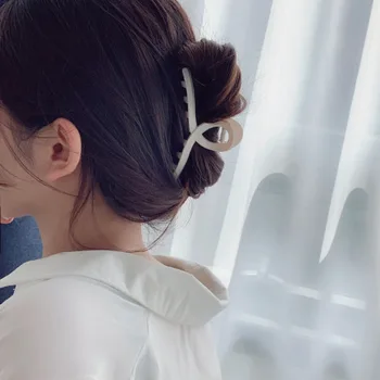 12CM Plaukų Letena Korėja Ins Mergina Plaukų Įrašą Elegantiškas, Paprastas Patraukti Įrašą Kryžiaus Matinio Plaukų Patraukti Įrašą Didelės Plauti Įrašą 2021 Naujas