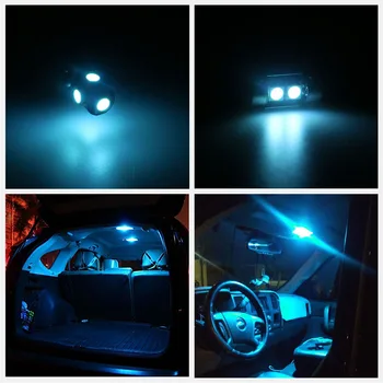 12pcs Baltos LED Lemputės Interjero Paketą Rinkinys 2013 m. M. M. Nissan Altima Sedanas Žemėlapis Dome Licencijos numerio ženklo Žibintas Nissan-B-03
