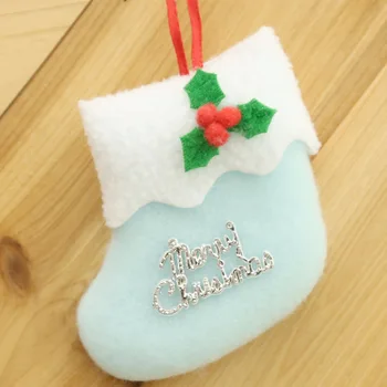 12PCS/Daug,Didmeninė Kalėdų mini įkrovos pakaba Kūrybos kojinės pakabukas Kalėdų eglutės ornamentu Vaikai partijos naudai saldainių maišelis