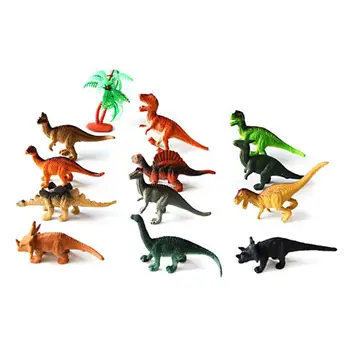 12Pcs Spalvinga Mini PVC Dinozaurų žaidimų Rinkinys Asorti Realus Mažas Dinozauras, Paveikslas Modelis Žaislas Vaikams, Vaikams, Vaikiška Didmeninės