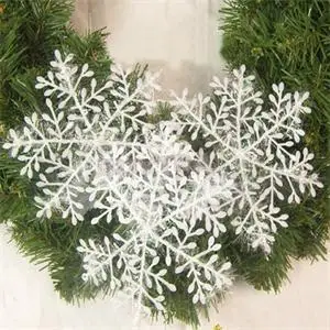 15vnt Baltos Kalėdų Snaigės Medžių Kabo Lange Kalėdų Ornamentu Dekoravimui Namuose Kalėdų Prekes