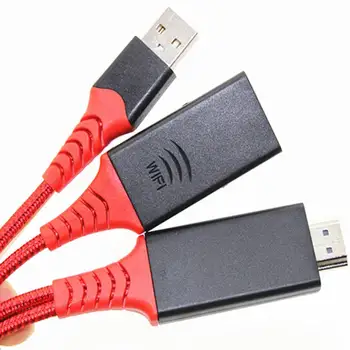 1m HDMI Belaidžio Screencaster 2.4 GHz+5 ghz Dual-band WiFi USB Prievadas Palaiko Laidinio/Belaidžio ryšio Telefono/iPad/Mac book/Android/Win8