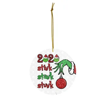 1pc Kalėdų Medžio Pakabukas 2020 Pritaikyti Kabinti Ornamentu Kalėdinė Dekoracija 2021 Naujųjų Metų Dovana, Namų Dekoro Noel Navidad Sodas