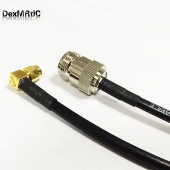 1PC modemo ilgiklis Naujas SMA Male Plug stačiu Kampu Į N Female Jack RG58 Kabelio adapteris 50CM/100CM, didmeninės kainos