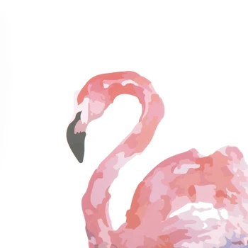 1PC Pink Flamingo Lopai Drabužius Geležies perdavimo Pleistras A lygis Skalbti Drabužių, Lipdukų Šilumos Spaudos Appliqued