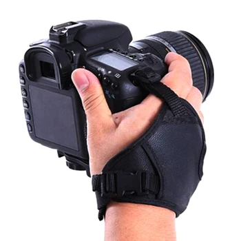 1pc PU Odos rankenos Fotoaparatas Dirželis rankai Fotoaparato Kamera, Fotografijos Reikmenys DSLR