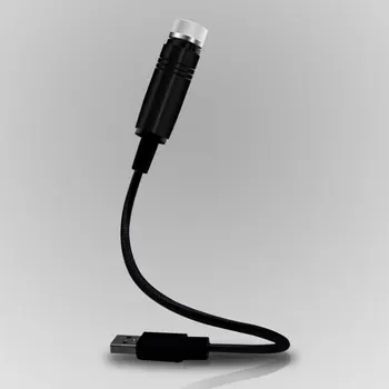 1pc Universalus Automobilinis USB LED Automobilio Stogo Žvaigždžių Projekcija Dekoratyvinės Šviesos Naktinis Apšvietimas, Interjeras, Led Šviesos Atmosfera