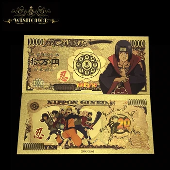 1pcs 2020 Naujasis Japonijos Anime Sasuke Banknotų Naruto Banknotų Jenos Banknotų Pinigų Rinkimo