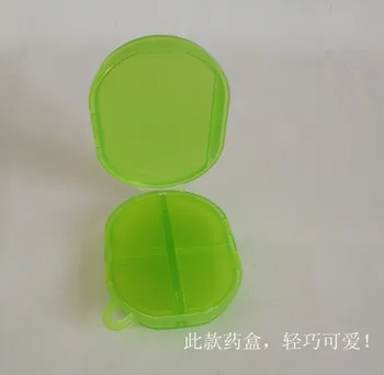 1pcs aukštos kokybės 5 dviguba dėžutė papuošalų dėžutė mažųjų nešiojamų lauke ovalo formos tabletės, plastikiniai lustas