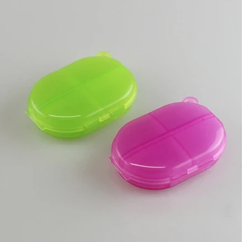 1pcs aukštos kokybės 5 dviguba dėžutė papuošalų dėžutė mažųjų nešiojamų lauke ovalo formos tabletės, plastikiniai lustas