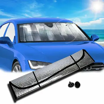 1PCS Auto priekinio, galinio Stiklo skėtį nuo saulės šviesą Atspindinčios Saulės Pavėsyje, Automobilių Padengti Skydelis Vėjo Skydas Automobilių vienpusis Priekiniai Failą Vasaros Saulė Blokuoti