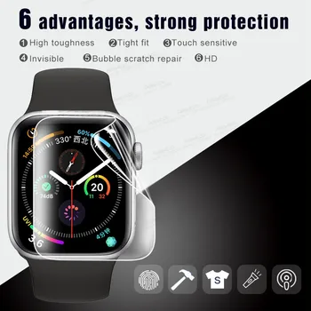 2-1pcs apsaugos minkštas Filmas iwatch 6 screen protector, Filmas žiūrėti seires 6 5 4 44 40 mm smartwatch Priedai, nėra Stiklo