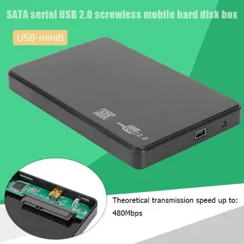 2.5 colio Kietąjį Diską Box SATA USB2.0 HDD Case Išorinis Kietasis Diskas Talpyklos Didelis Greitis 480Mbps USB2.0 HDD Talpyklos Atveju